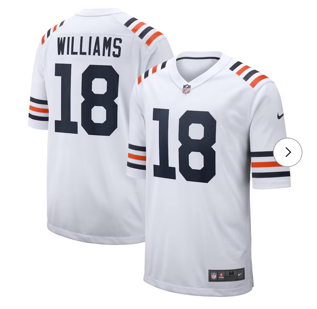 Caleb Williams Chicago Bears NK 2024 NFL Draft 2nd Alternate Game Player Jersey - White
