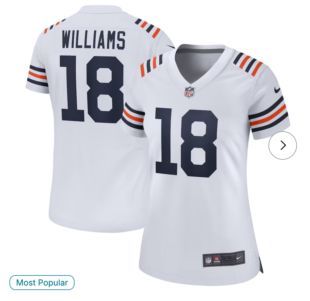 Caleb Williams Chicago Bears NK Women's 2nd Alternate Game Player Jersey - White