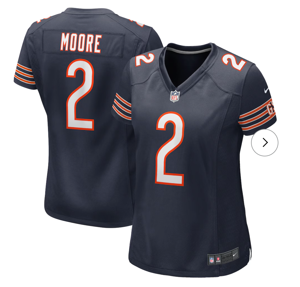 D.J. Moore Chicago Bears NK Women's Player Jersey - Navy