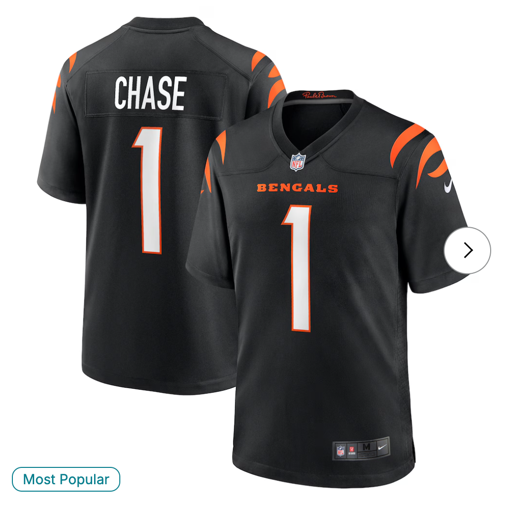 Ja'Marr Chase Cincinnati Bengals NK Game Jersey - Black