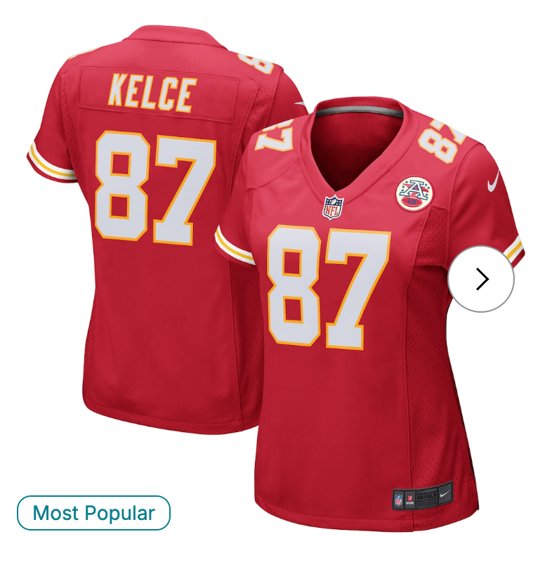 Travis Kelce Kansas City Chiefs Nike Women's Game Jersey - Red
