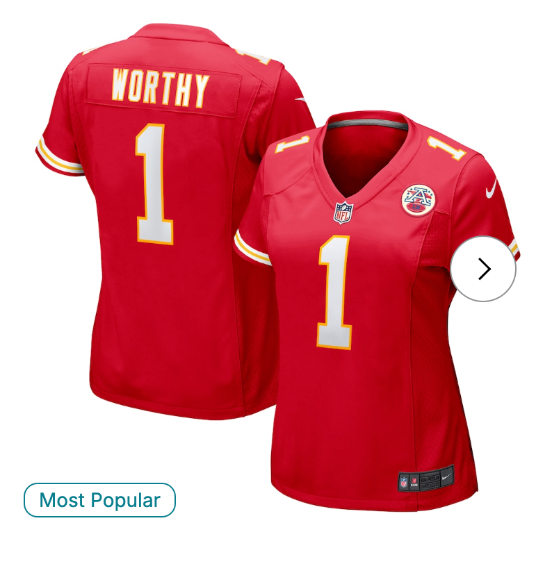 Xavier Worthy Kansas City Chiefs Nike Women's Game Jersey - Red