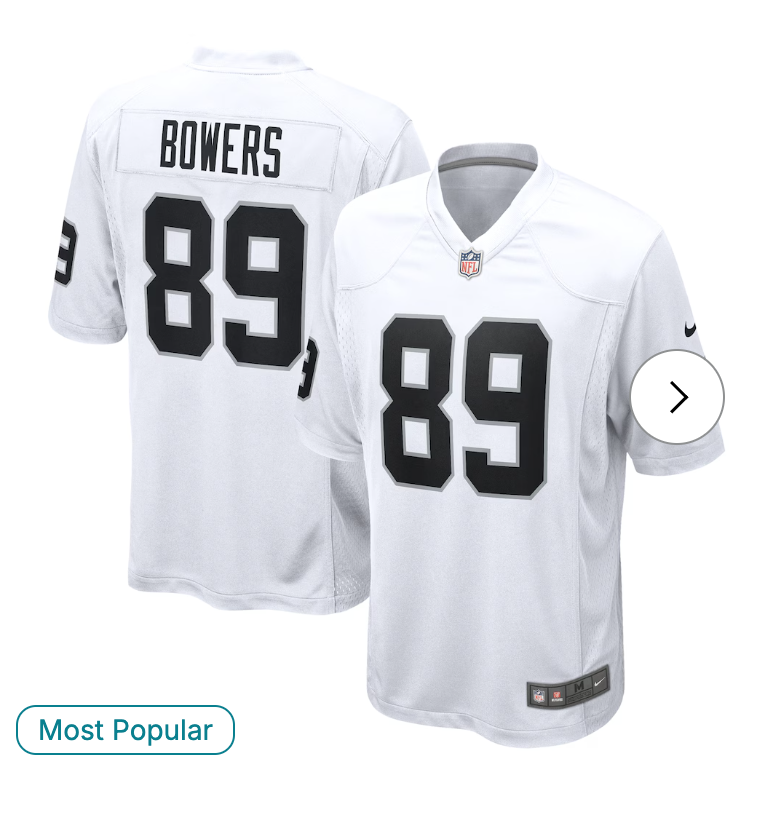 Brock Bowers Las Vegas Raiders Nike Game Jersey - White