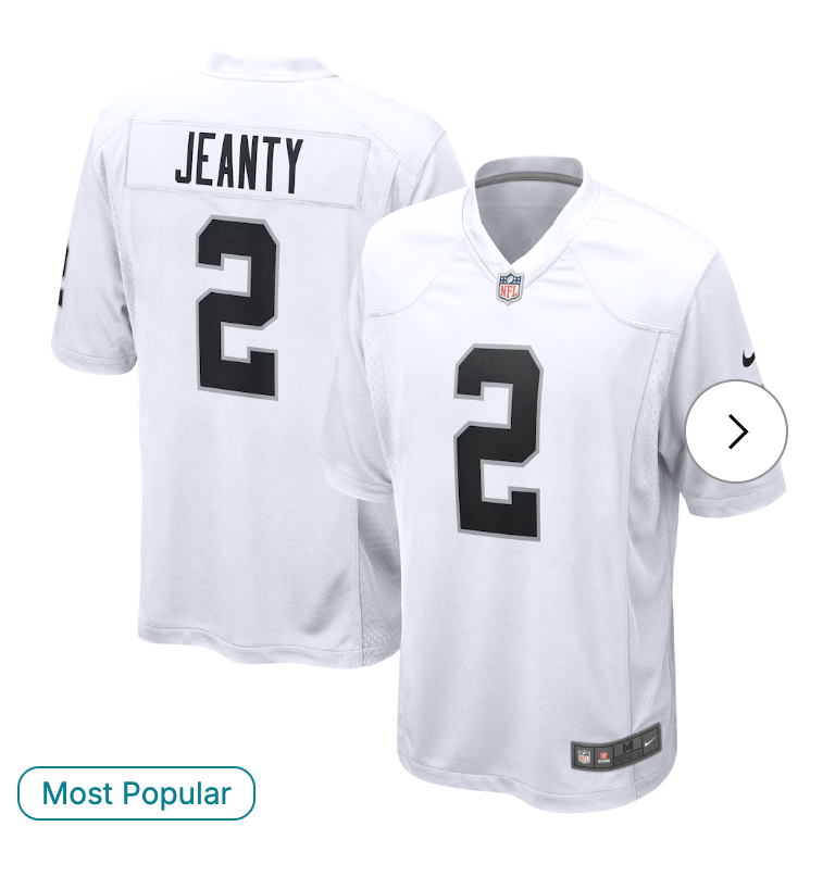 Ashton Jeanty Las Vegas Raiders Nike Game Jersey - White