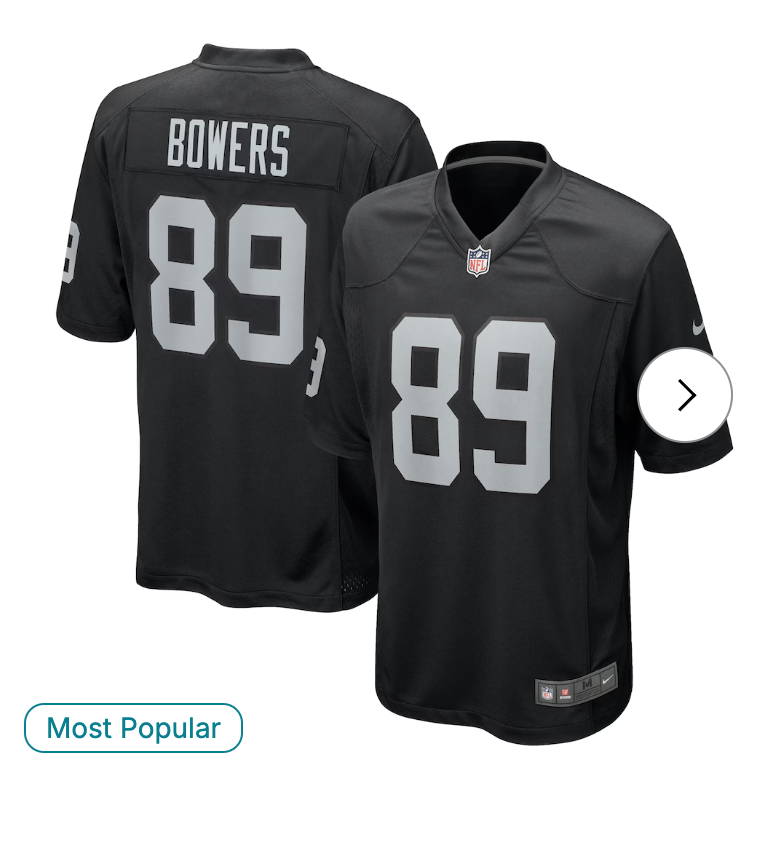 Brock Bowers Las Vegas Raiders Nike Player Game Jersey - Black