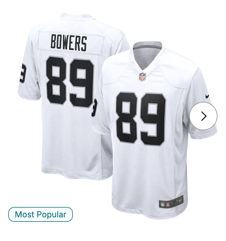 Brock Bowers Las Vegas Raiders Nike Game Jersey - White