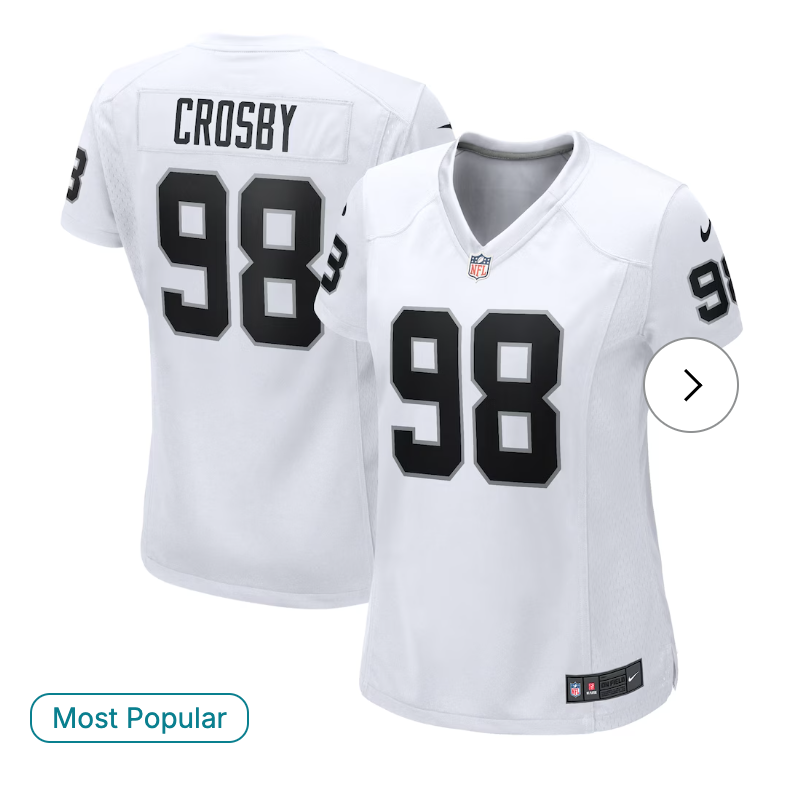 Maxx Crosby Las Vegas Raiders Nike Women's Game Jersey - White