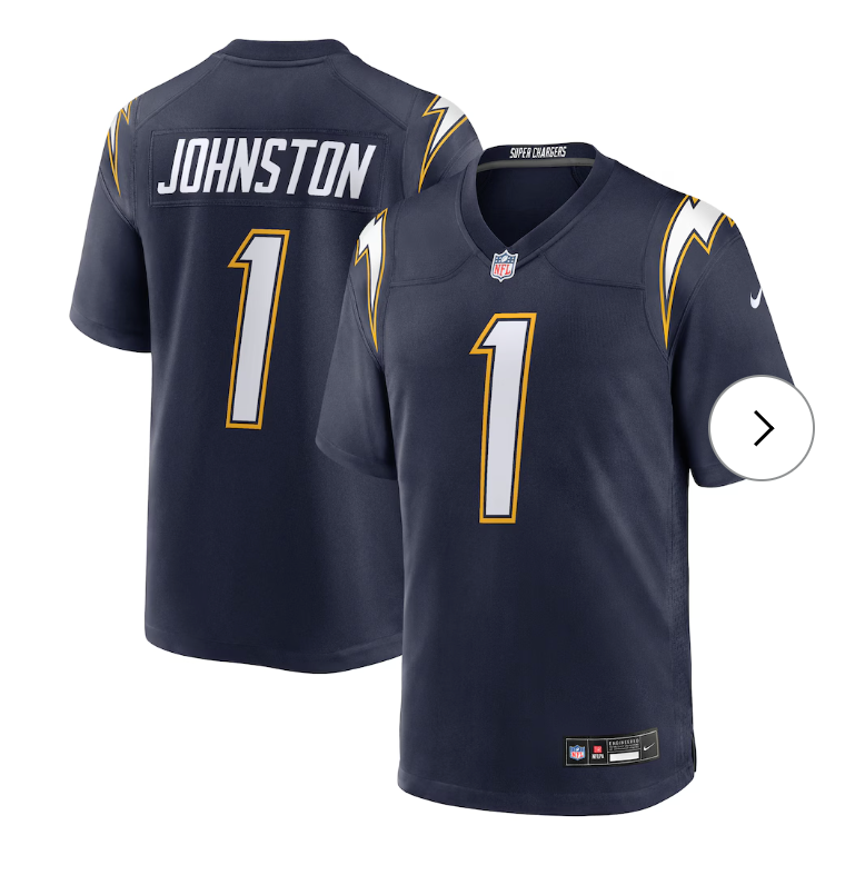 Quentin Johnston Los Angeles Chargers Nike Alternate Super Chargers Game Player Jersey - Navy