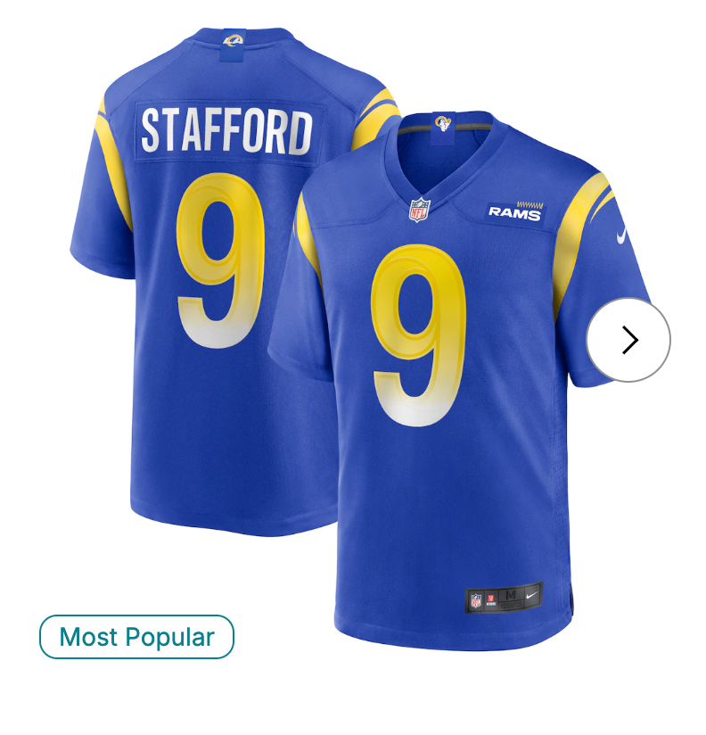 Matthew Stafford Los Angeles Rams Nike Player Game Jersey - Royal