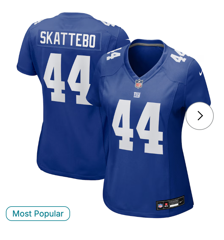 Cam Skattebo New York Giants Nike Women's Team Game Player Jersey - Royal