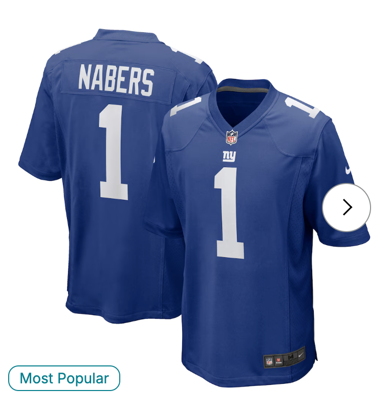 Malik Nabers New York Giants Nike Player Game Jersey - Royal