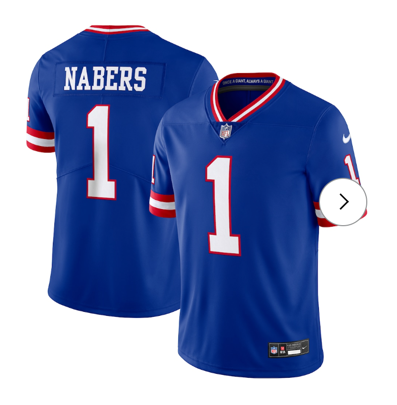 Malik Nabers New York Giants Nike Alternate 2 Legacy Vapor Untouchable Limited Jersey - Royal