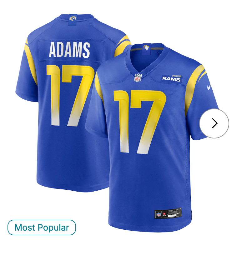Davante Adams Los Angeles Rams Nike Game Player Jersey - Royal
