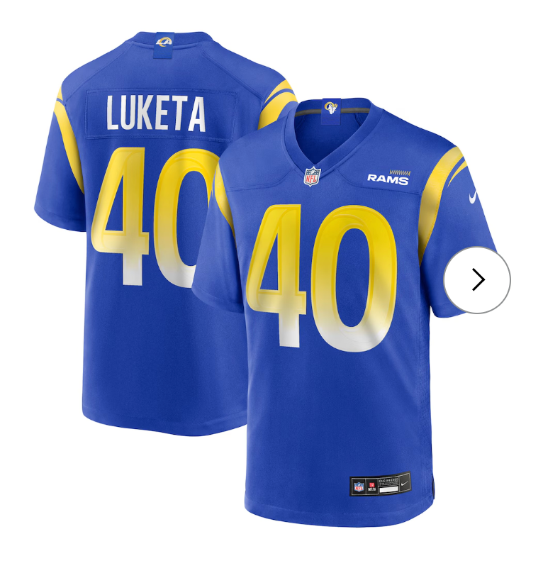 Jesse Luketa Los Angeles Rams Nike Team Game Jersey - Royal