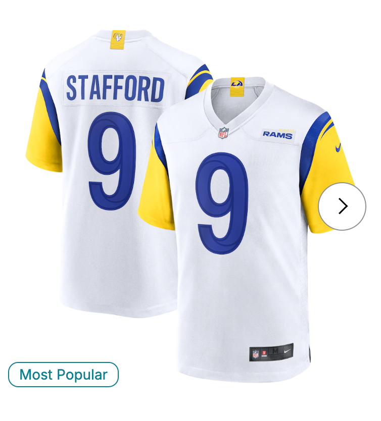 Matthew Stafford Los Angeles Rams Nike Alternate Game Jersey - White