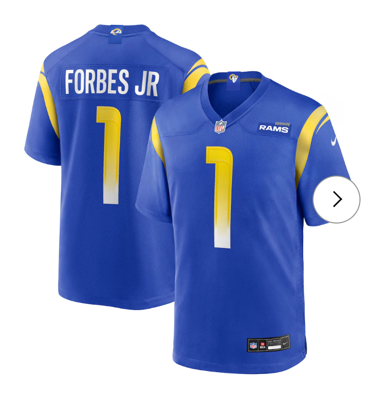 Emmanuel Forbes Jr. Los Angeles Rams Nike Team Game Jersey - Royal