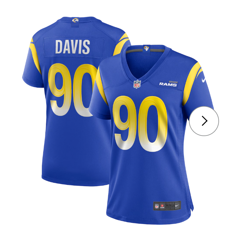Tyler Davis Los Angeles Rams Nike Women's Game Jersey - Royal