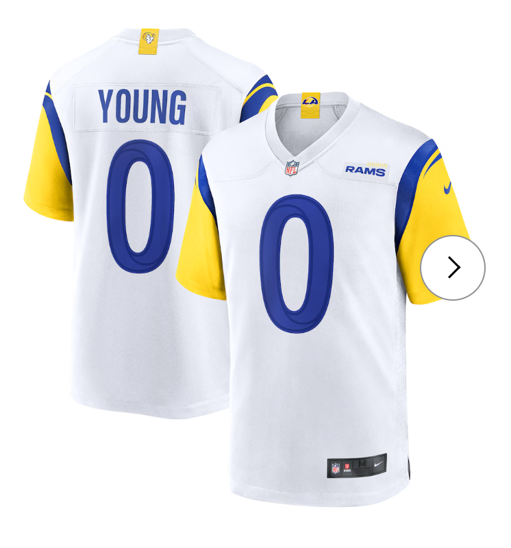Byron Young Los Angeles Rams Nike Team Game Jersey - White