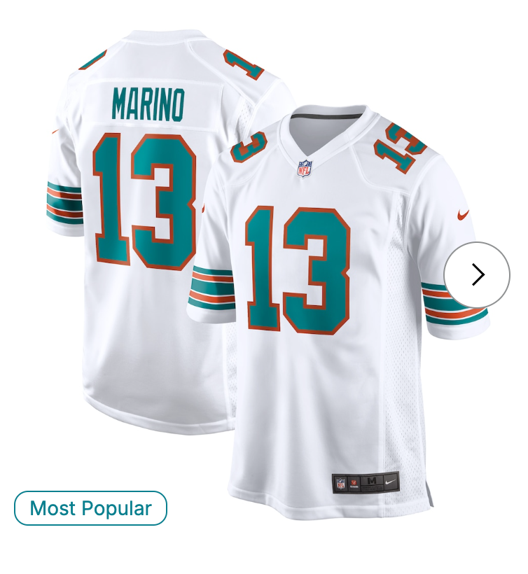 Dan Marino Miami Dolphins Nike Retired Player Jersey - White