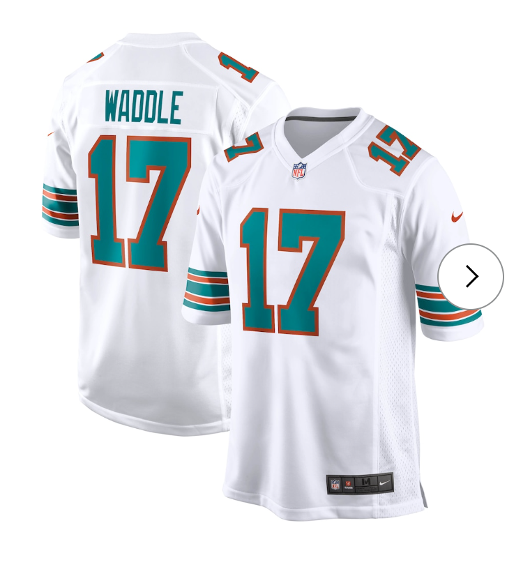 Jaylen Waddle Miami Dolphins Nike Game Jersey - White