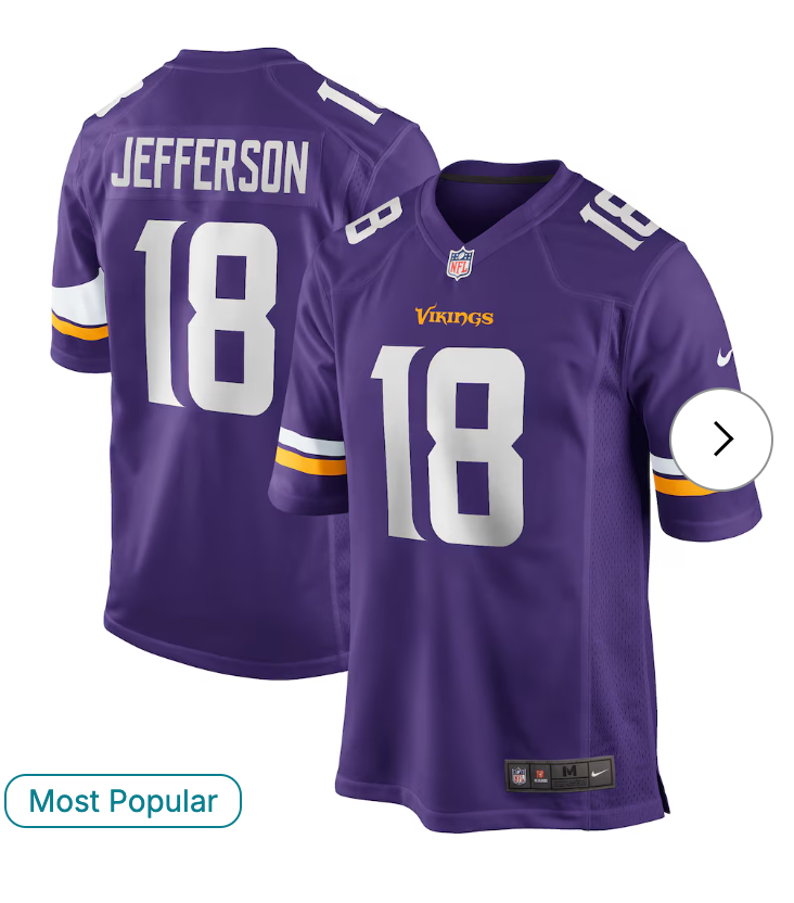 Justin Jefferson Minnesota Vikings Nike Player Game Jersey - Purple