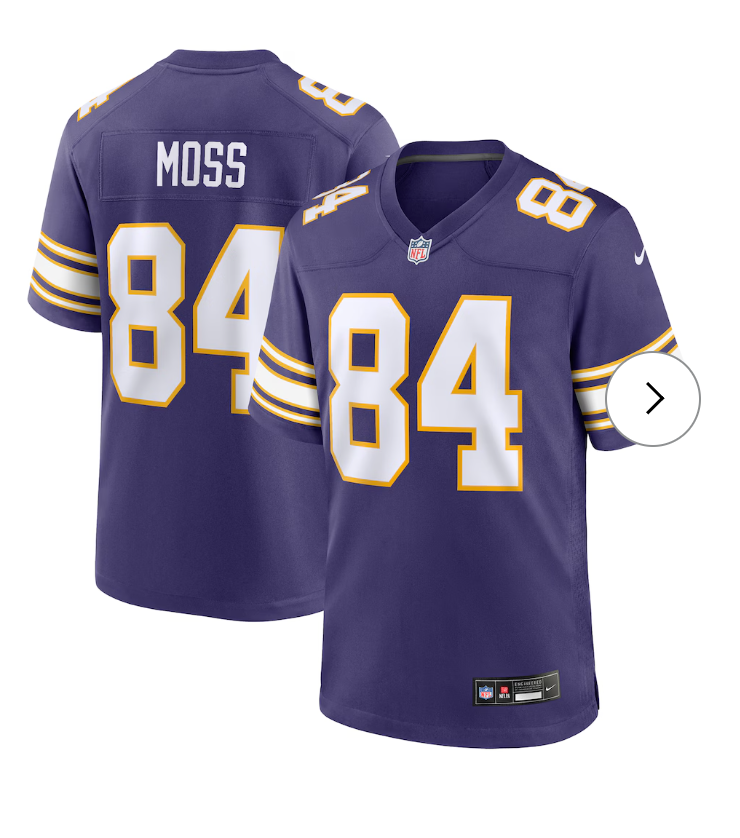 Randy Moss Minnesota Vikings Nike Classic Retired Player Game Jersey - Purple
