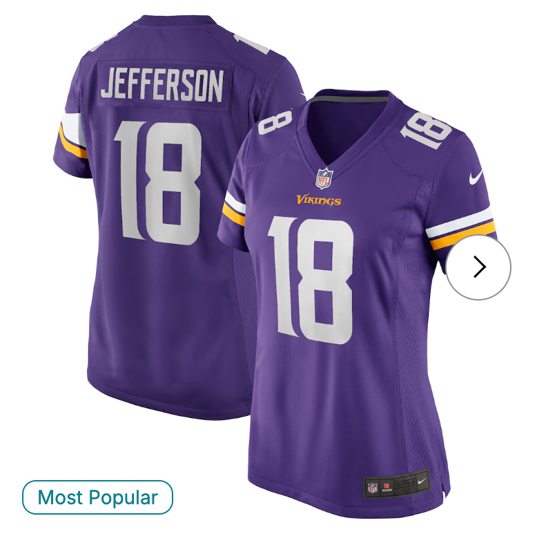 Justin Jefferson Minnesota Vikings Nike Women's Game Jersey - Purple