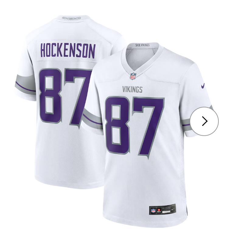 T.J. Hockenson Minnesota Vikings Nike Alternate Game Player Jersey - White