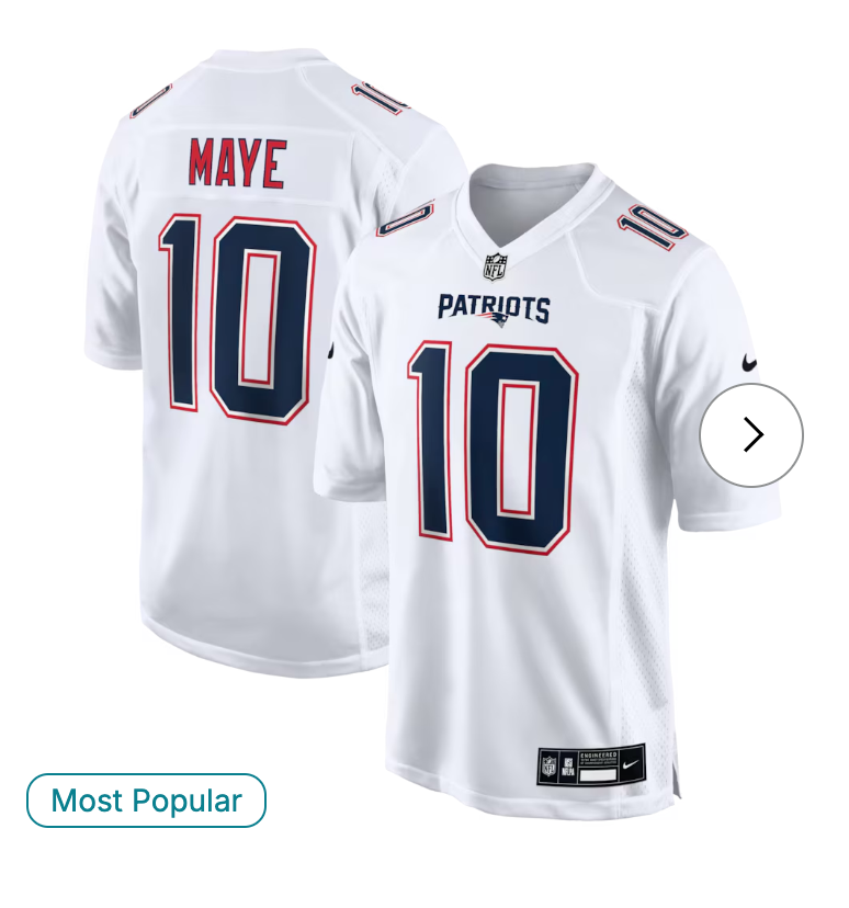 Drake Maye New England Patriots Nike Game Jersey - Tundra White