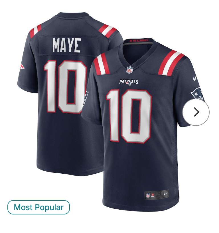 Drake Maye New England Patriots Nike Player Game Jersey - Navy