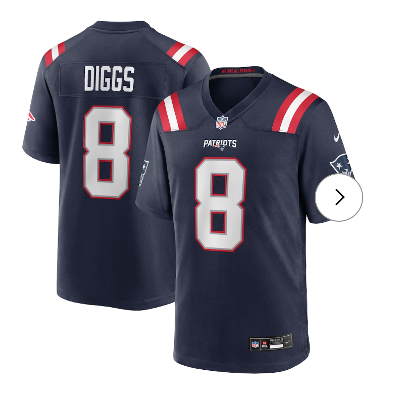Stefon Diggs New England Patriots Nike Game Jersey - Navy