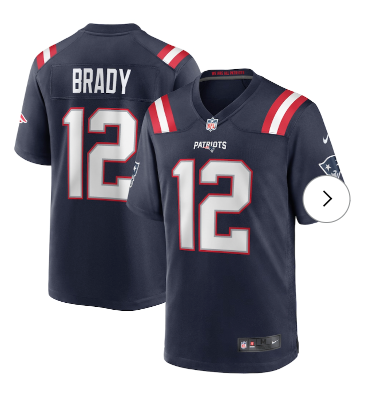Tom Brady New England Patriots Nike Game Retired Player Jersey - Navy
