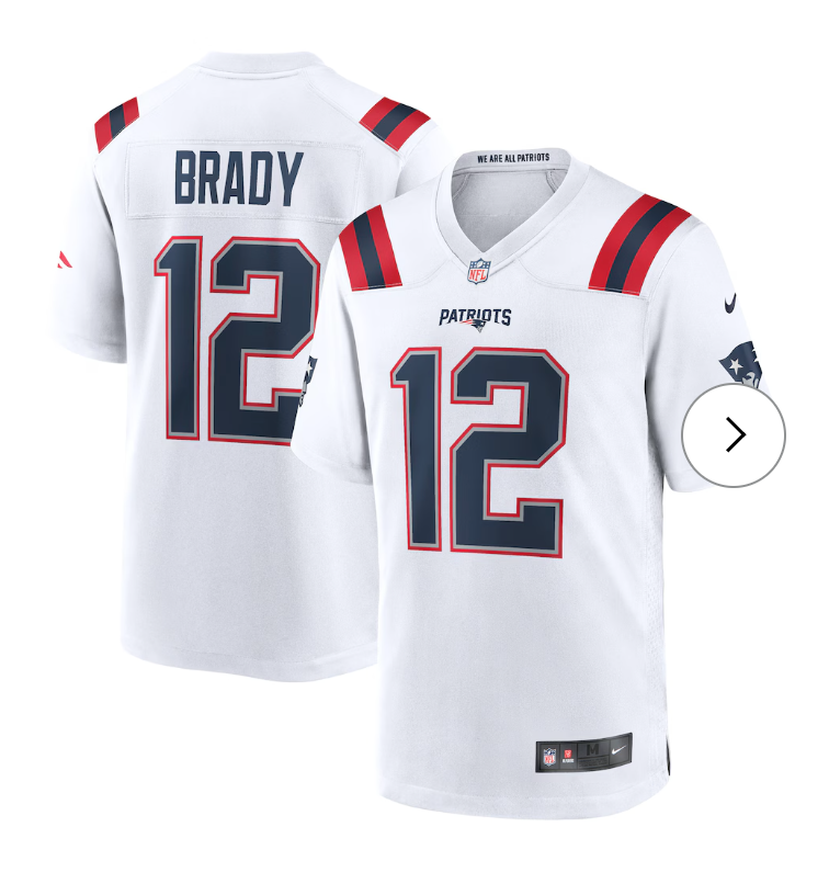 Tom Brady New England Patriots Nike Game Retired Player Jersey - White