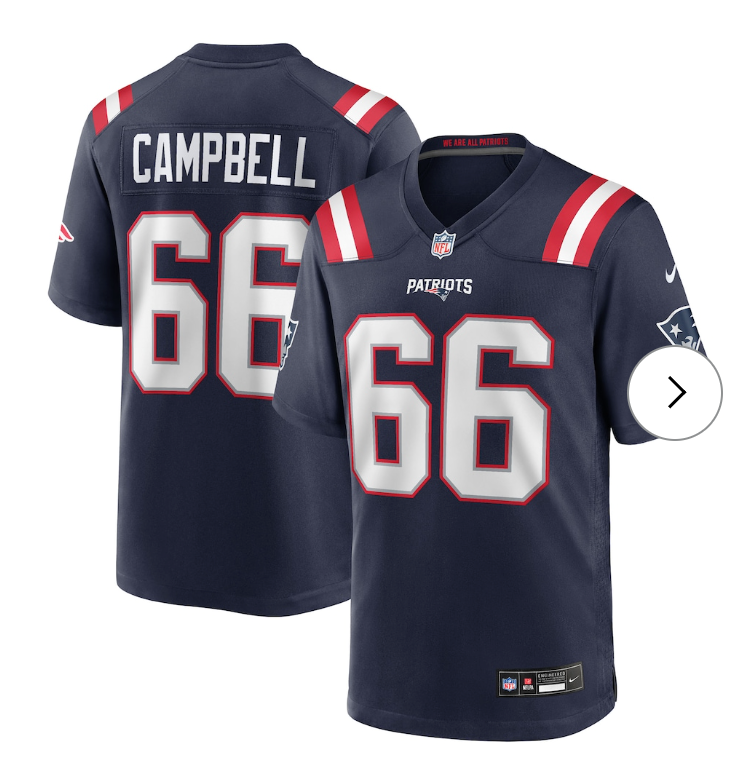 Will Campbell New England Patriots Nike 2025 NFL Draft First Round Pick Game Jersey - Navy
