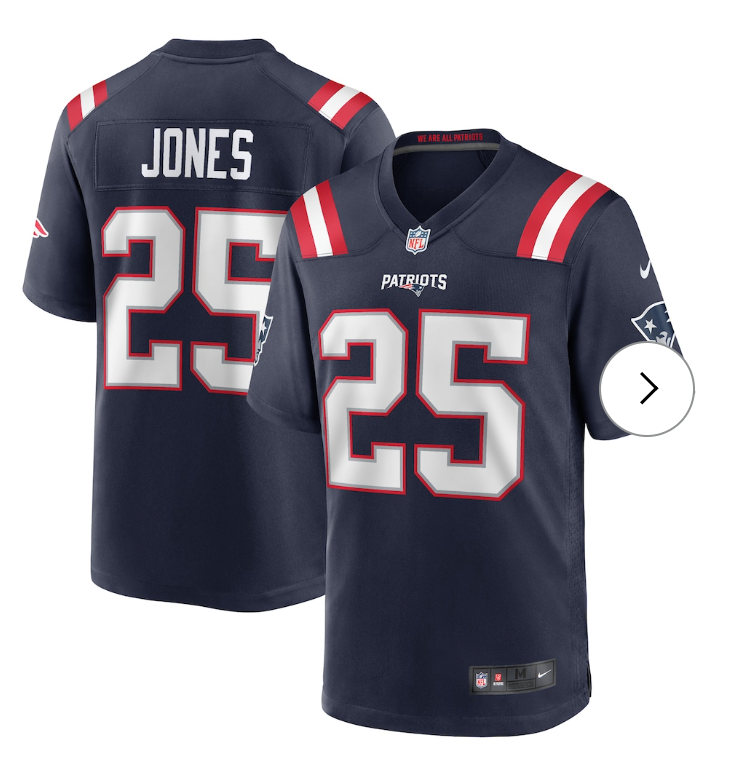 Marcus Jones New England Patriots Nike Game Player Jersey - Navy