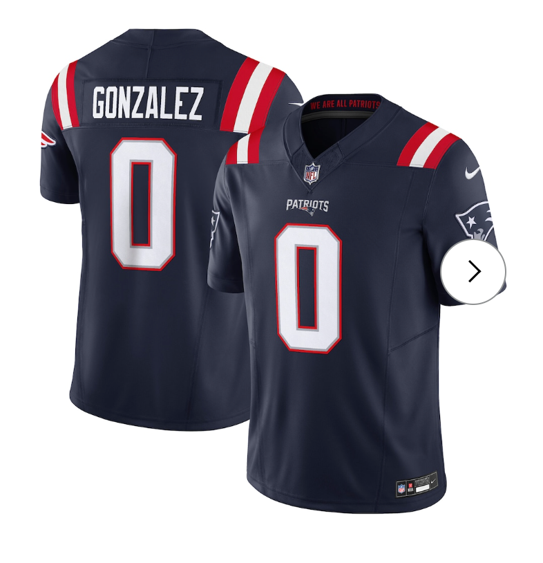 Christian Gonzalez New England Patriots Nike Vapor F.U.S.E. Limited Jersey - Navy