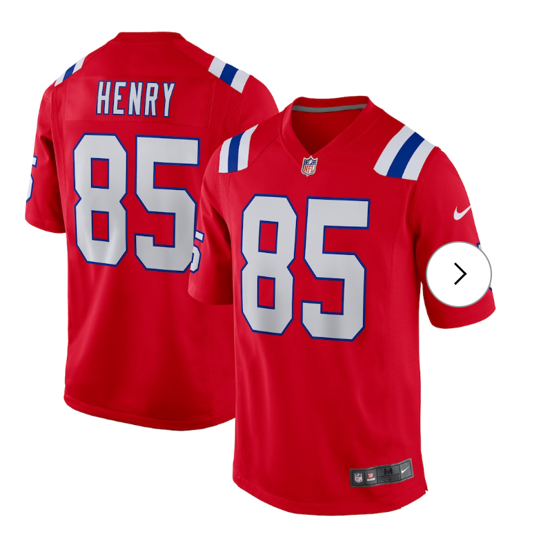 Hunter Henry New England Patriots Nike Game Alternate Jersey - Red