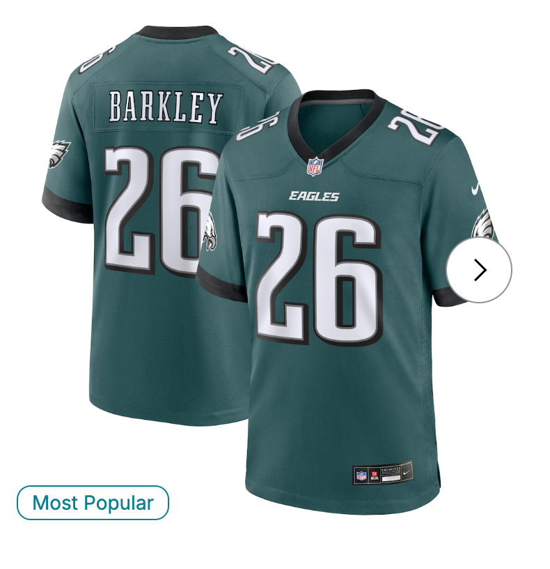 Saquon Barkley Philadelphia Eagles Nike Game Player Jersey - Midnight Green
