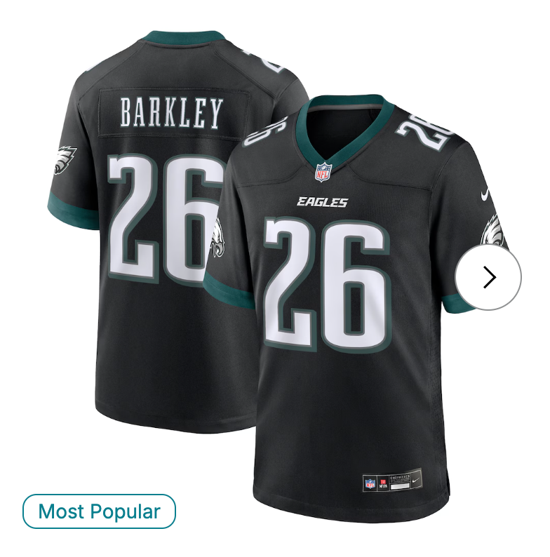 Saquon Barkley Philadelphia Eagles Nike Alternate Game Jersey - Black