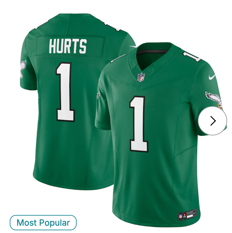 Jalen Hurts Philadelphia Eagles Nike Vapor F.U.S.E. Limited Jersey - Kelly Green