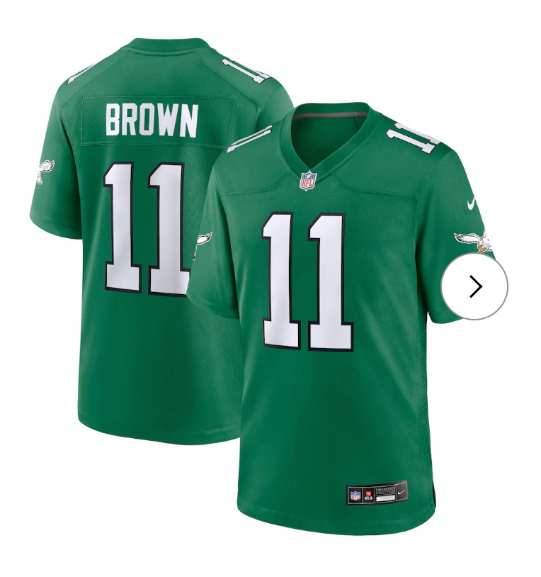 A.J. Brown Philadelphia Eagles Nike Alternate Game Player Jersey - Kelly Green