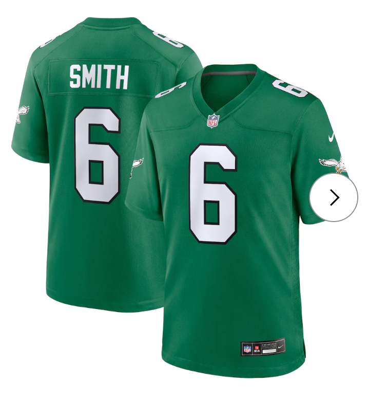 DeVonta Smith Philadelphia Eagles Nike Alternate Game Player Jersey - Kelly Green