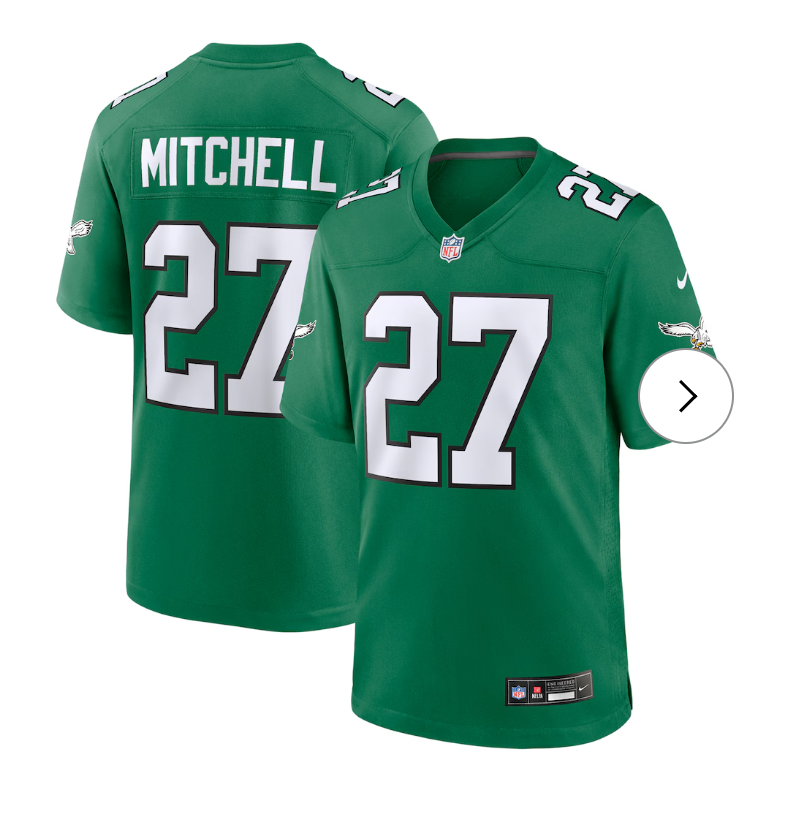 Quinyon Mitchell Philadelphia Eagles Nike Alternate Game Jersey - Kelly Green