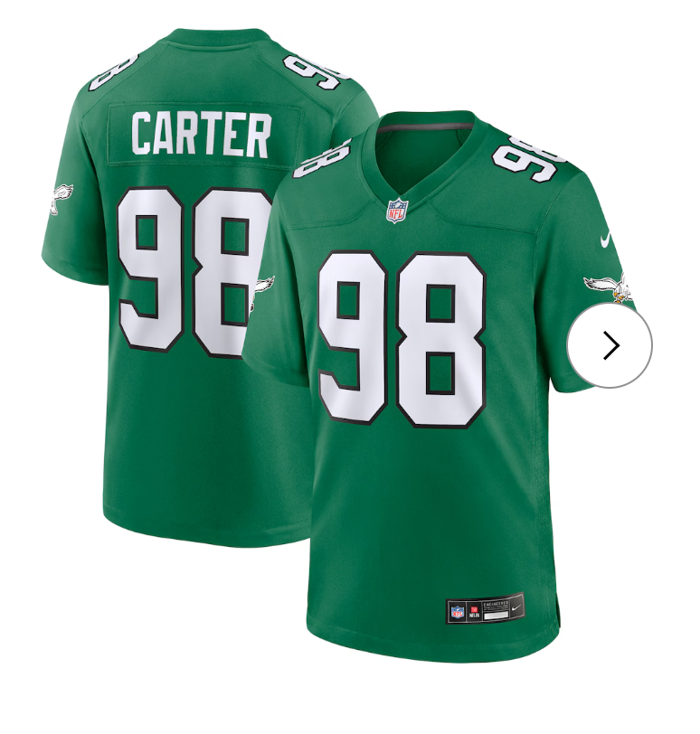 Jalen Carter Philadelphia Eagles Nike Alternate Game Jersey - Kelly Green