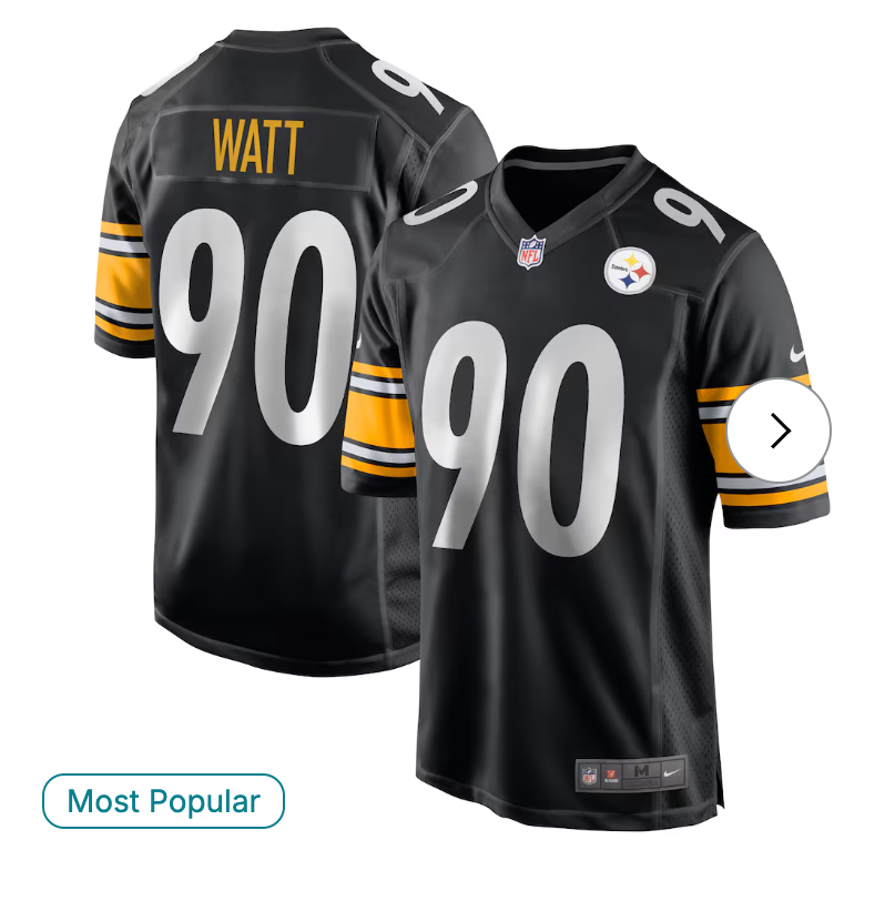 T.J. Watt Pittsburgh Steelers Nike Game Jersey - Black