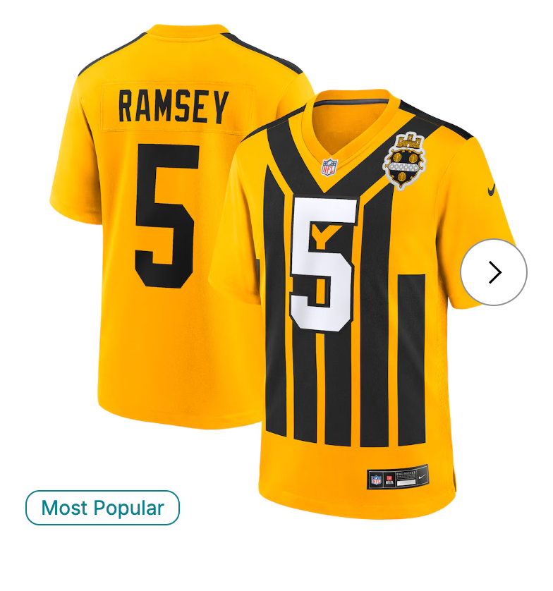 Jalen Ramsey Pittsburgh Steelers Nike Team Game Jersey - Black (Copy)