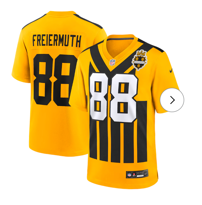 Pat Freiermuth Pittsburgh Steelers Nike Alternate 1933 Throwback Game Jersey - Gold