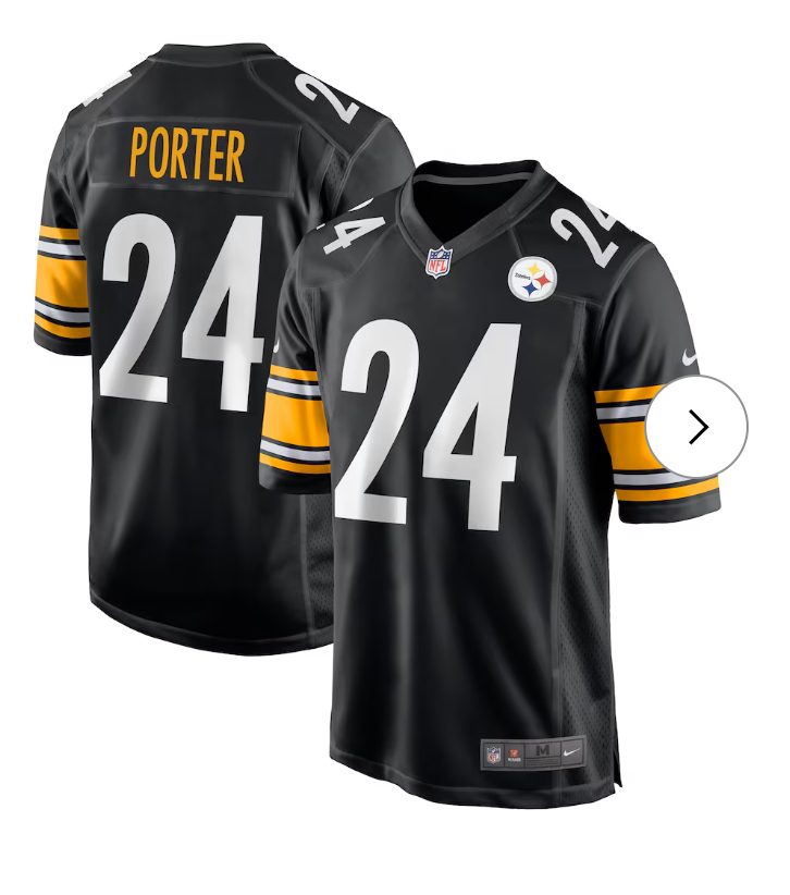Joey Porter Jr. Pittsburgh Steelers Nike Game Jersey - Black