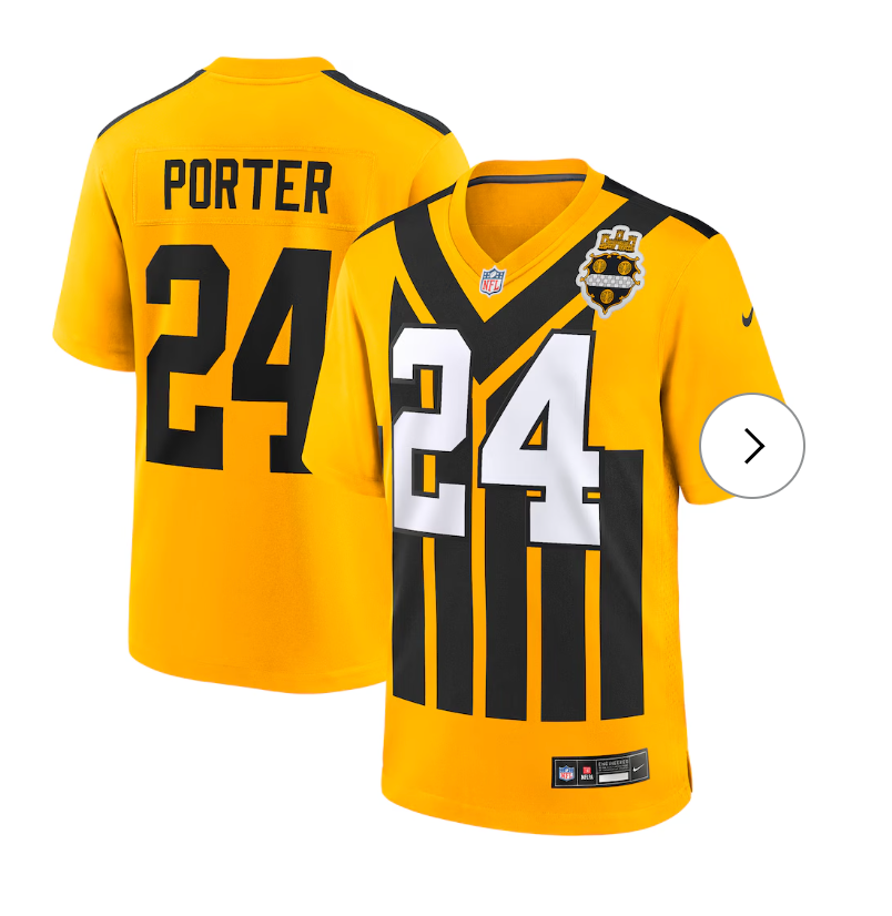 Joey Porter Jr. Pittsburgh Steelers Nike Alternate 1933 Throwback Game Jersey - Gold