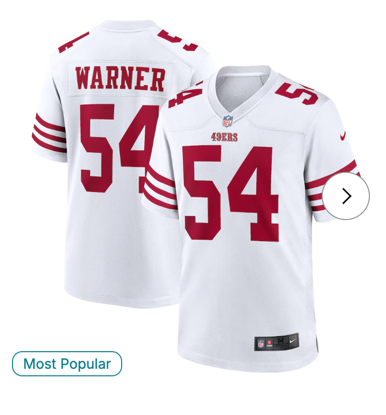 Fred Warner San Francisco 49ers Nike Player Game Jersey - White